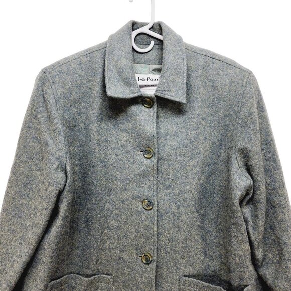 Rafael Wool/Lambswool blend Coat Blazer Jacket Women's Size 14 Green Button-Up - Picture 5 of 10